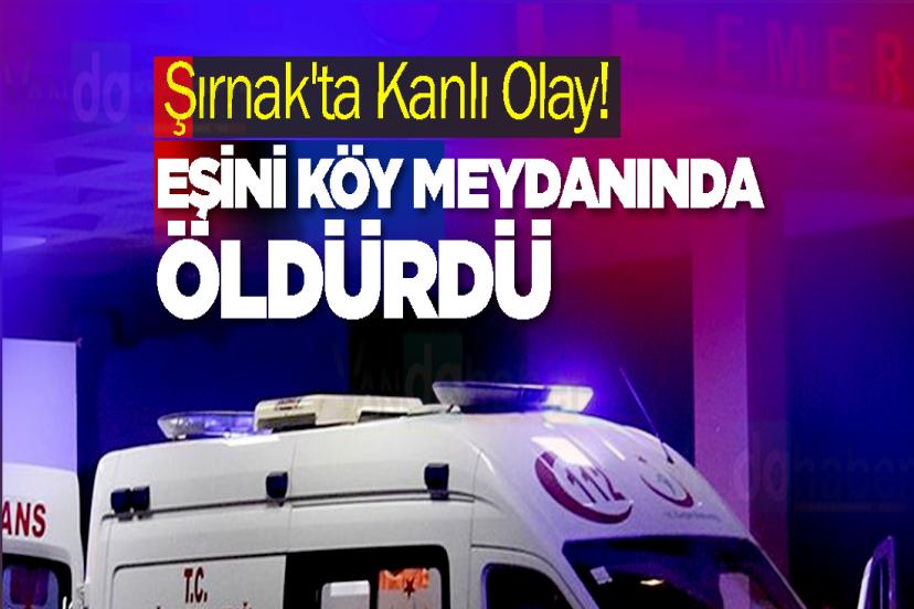 Şırnak'ta Kanlı Olay! Eşini Köy Meydanında Öldürdü