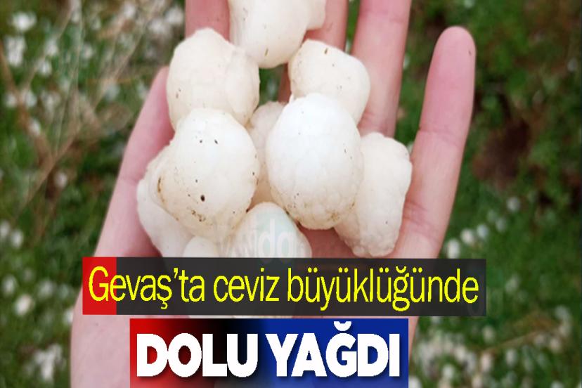 Gevaş’ta ceviz büyüklüğünde dolu yağdı