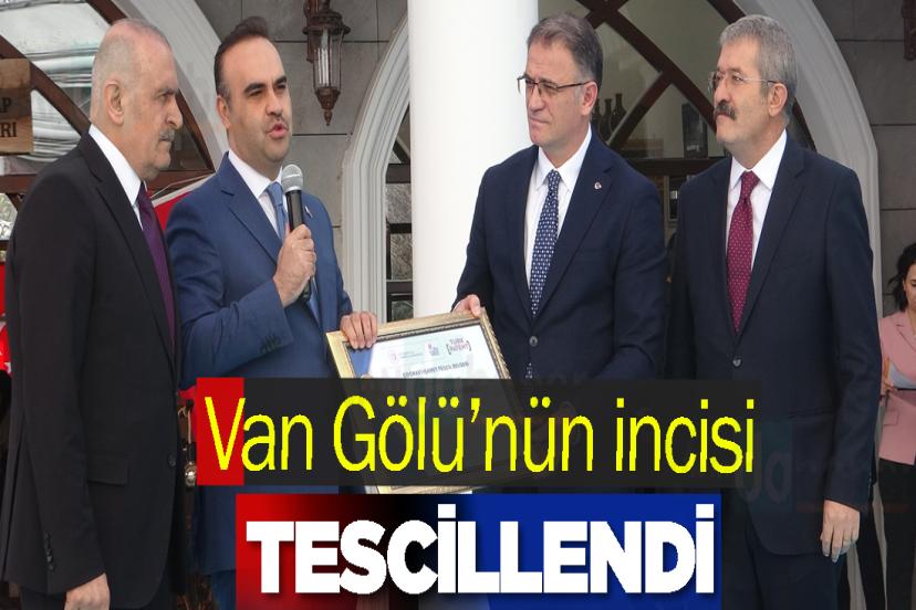 Van Gölü’nün incisi tescillendi