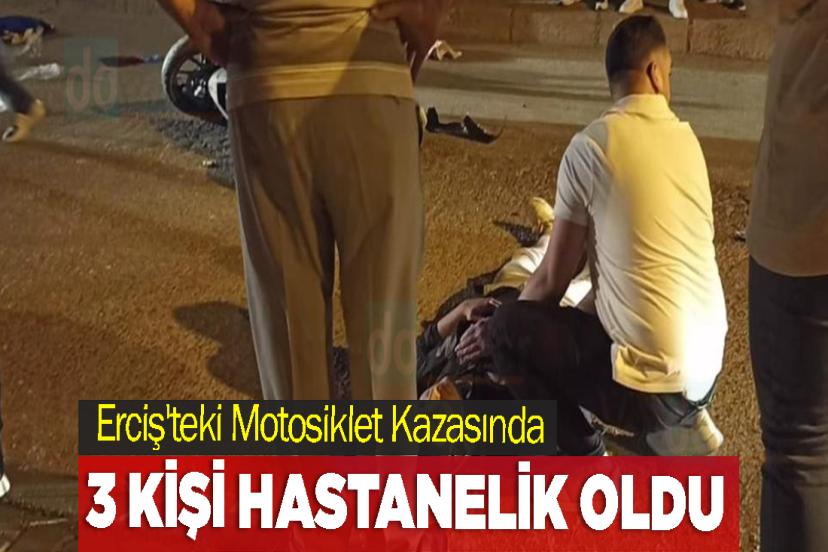Erciş'teki Motosiklet Kazasında 3 Kişi Hastanelik Oldu