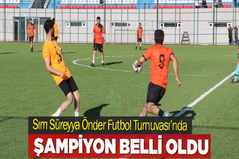 Sırrı Süreyya Önder Futbol Turnuvası’nda Şampiyon belli oldu
