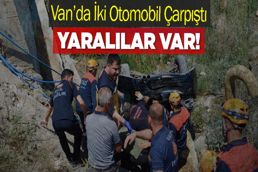 Van’da İki Otomobil Çarpıştı, Yaralılar Var!