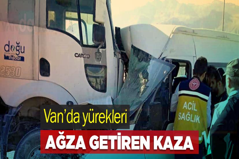 Van’da yürekleri ağza getiren kaza