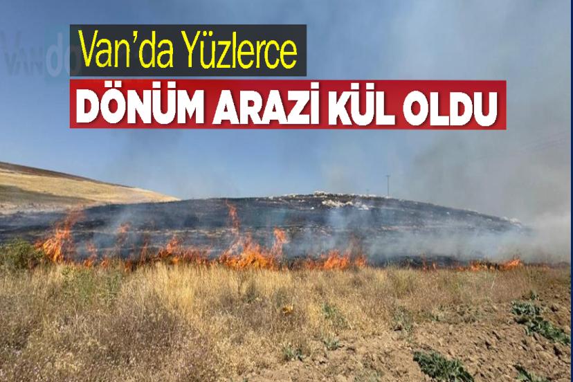 Van’da Yüzlerce dönüm arazi kül oldu