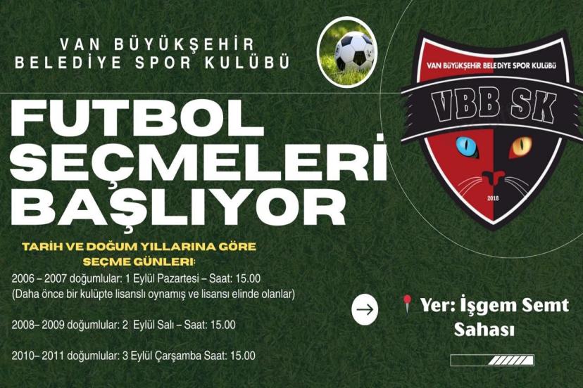 Van'da futbol seçmeleri başlıyor