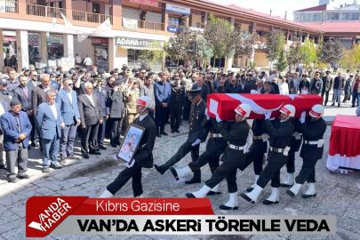 Kıbrıs Gazisine Van’da Askeri Törenle Veda