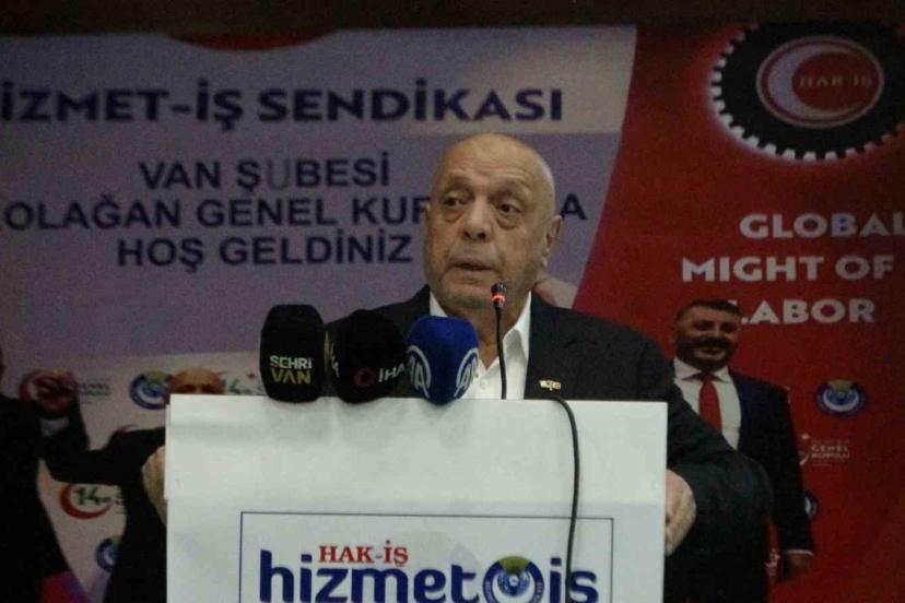 HAK-İŞ Genel Başkanı Arslan Van'da konuştu