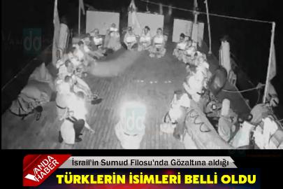 İsrail'in Sumud Filosu'nda Gözaltına alıdığı Türklerin isimleri belli oldu