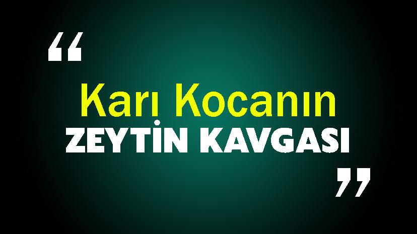 Karı kocanın zeytin kavgası