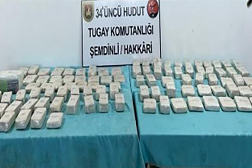 Van ve Hakkari’de 102 kilo 429 gram uyuşturucu ele geçirildi