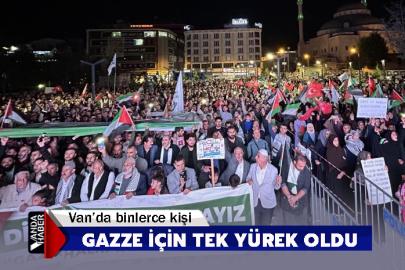 Van’da binlerce kişi Gazze için tek yürek oldu