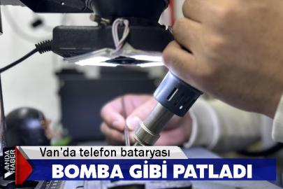 Van’da telefon bataryası bomba gibi patladı