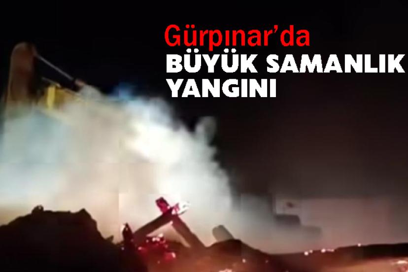 Gürpınar’da Büyük Samanlık Yangını