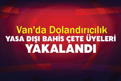 Van'da Dolandırıcılık ve Yasa Dışı Bahis Çete Üyeleri Yakalandı