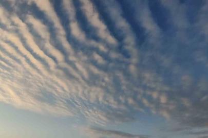 Sirrokümülüs bulutları Van semalarında görsel şölen sundu