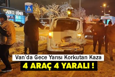 Van’da 4 aracın karıştığı kazada 4 kişi yaralandı