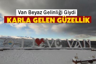 Van’da karla gelen güzellik