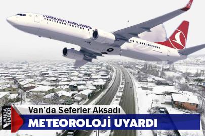 Van’da yoğun kar yağışı: Uçak seferleri rötar yaptı
