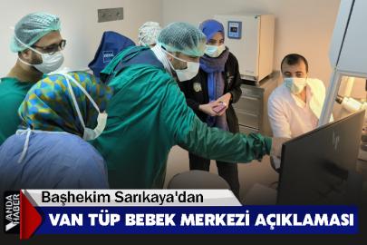 Başhekim Sarıkaya'dan Van Tüp Bebek Merkezi Açıklaması
