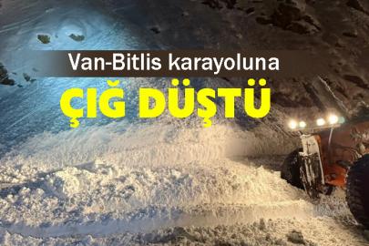 Van-Bitlis karayoluna çığ düştü