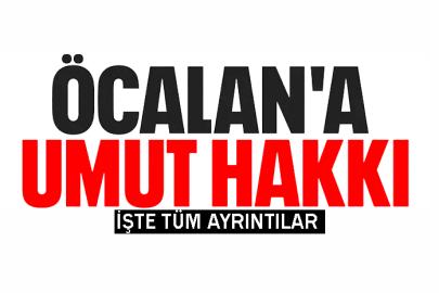 Öcalan'a Umut Hakkı Geliyor