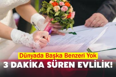 3 dakika süren evlilik! Dünyada Başka Benzeri Yok