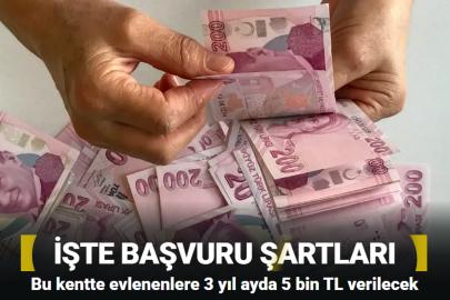 Bu kentte ilk kez evlenenlere 3 yıl boyunca ayda 5 bin TL ödenecek!