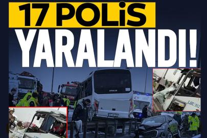 Polis servisi kaza yaptı: Çok Sayıda Yaralı Var