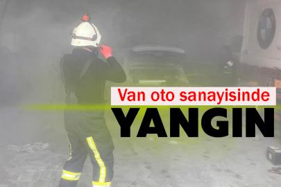 Van oto sanayisinde yangın