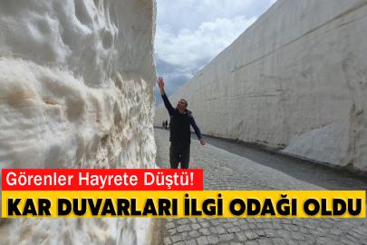 Görenler Hayrete Düştü! Kar Duvarları ilgi Odağı Oldu