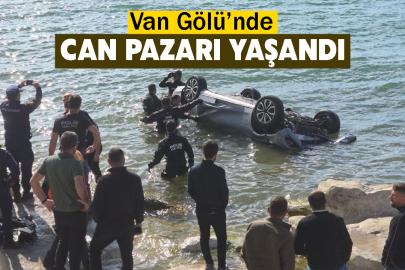 Van Gölü’ne uçan otomobildeki 1 kişi yaralandı