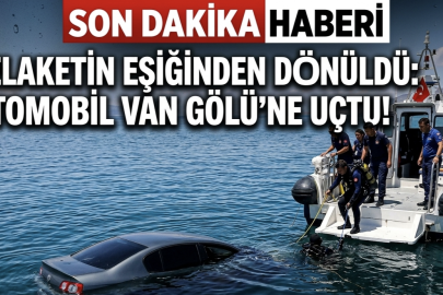 Otomobil Van Gölü’ne uçtu: Sürücü yaralı kurtarıldı