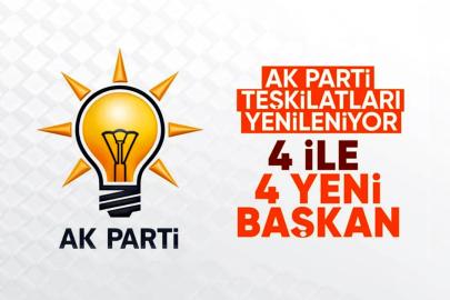 AK Parti Düğmeye Bastı!  4 İl Başkanı Değişti