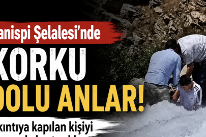 Kanispi Şelalesi’nde korku dolu anlar: Akıntının ortasında kalan çocuk son anda kurtarıldı