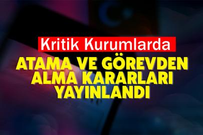 Kritik Kurumlarda Atama ve Görevden Alma Kararları Yayınlandı