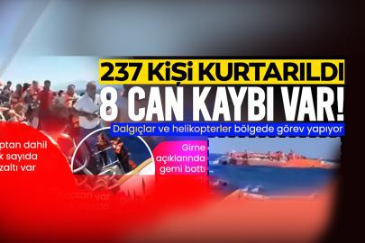 Gemi battı! 17 kişi kayıp, 8 can kaybı var