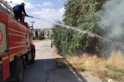 Van’da bahçedeki yangın söndürüldü