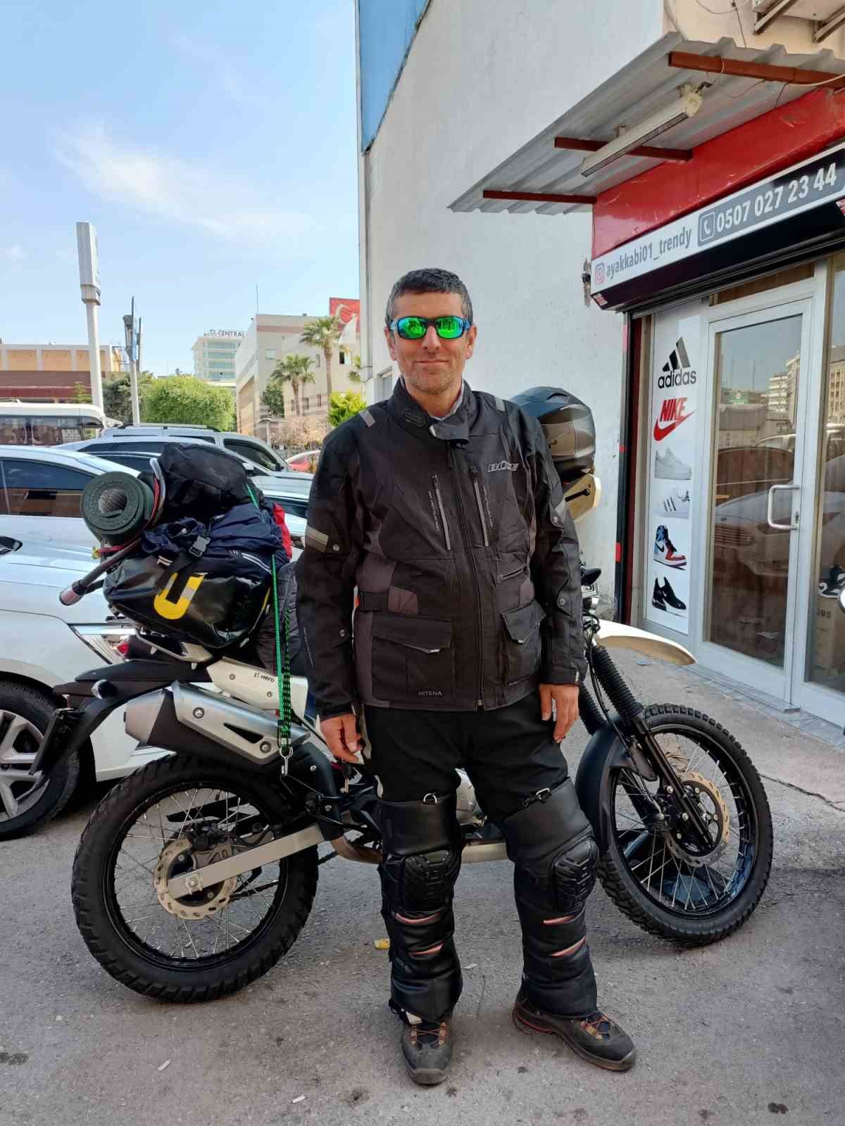 Vanlı dağcı motosikleti ile Türkiye turu yaptı