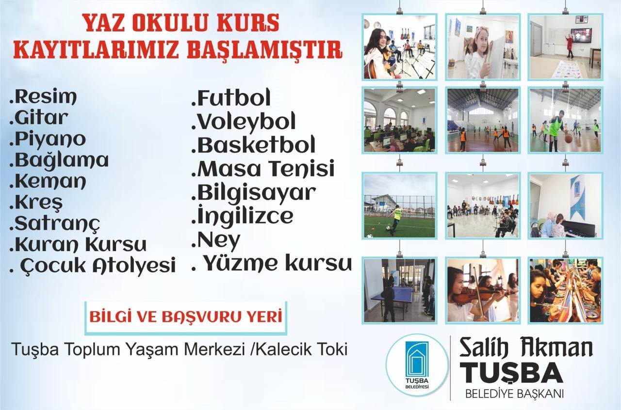Tuşba Belediyesi 17 branşta yaz kursu açıyor