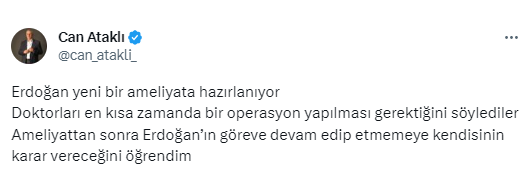 Ameliyat olacağı öne sürülmüştü! Cumhurbaşkanı Erdoğan'ın sağlık durumuyla ilgili iddialar yalanlandı