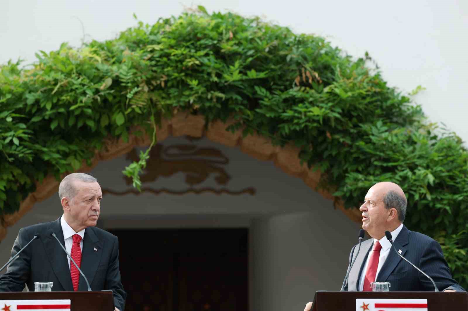 Cumhurbaşkanı Erdoğan: “Müzakere masasına geri dönülecekse bunun yolu Kuzey Kıbrıs Türk Cumhuriyeti’nin tanınmasından geçmektedir