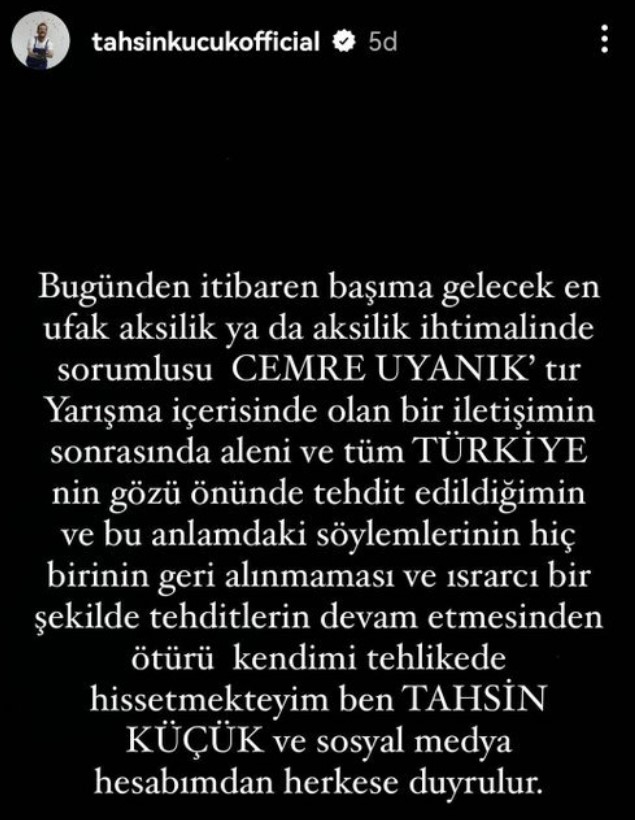 MasterChef'te Cemre tehditler savurdu! Tahsin 