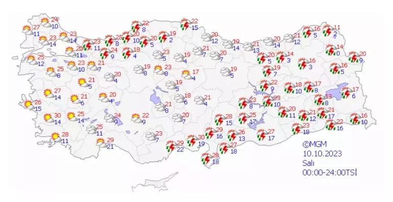 Meteoroloji'den 14 il için 