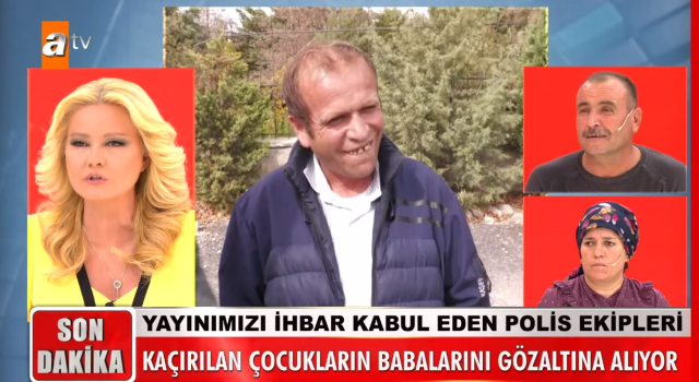 Çocuklarını kaçırıp çöp konteynerinde saklayan baba, Müge Anlı'nın canlı yayında gözaltına alındı