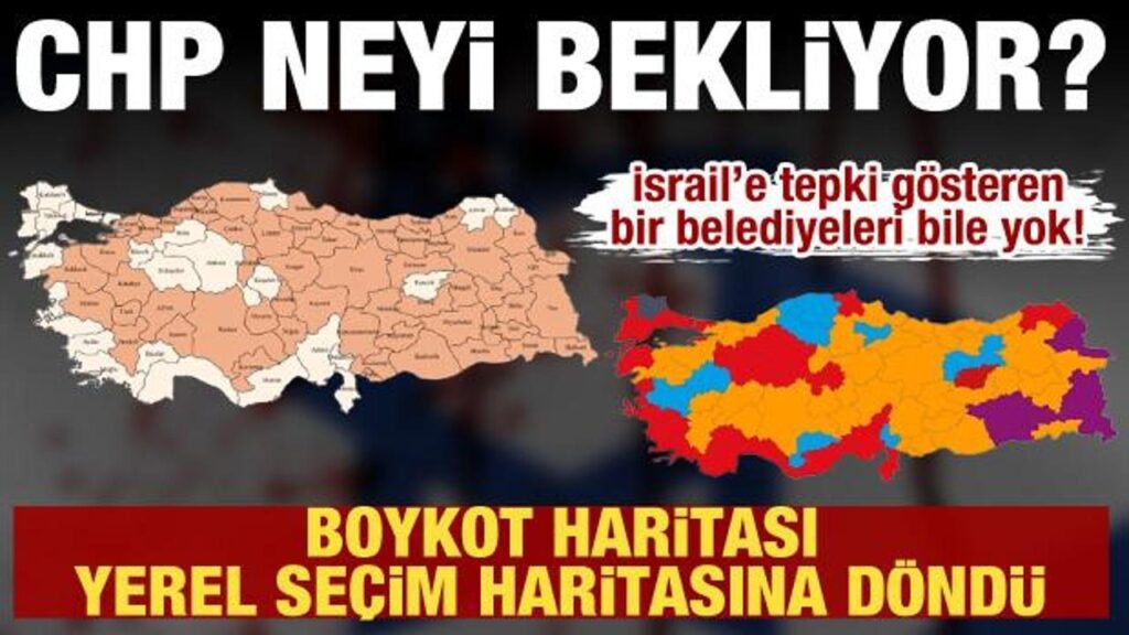 Boykot haritası ile yerel seçim haritasının benzerliği dikkat çekti