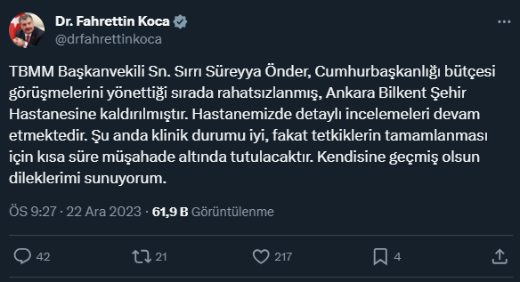 Sırrı Süreyya Önder, TBMM Genel Kurulu'nda rahatsızlanarak hastaneye kaldırıldı