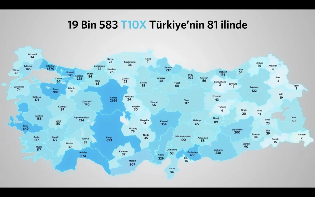  Van'a kaç kişide TOGG aracı var? İşte Türkiye'nin TOGG haritası!