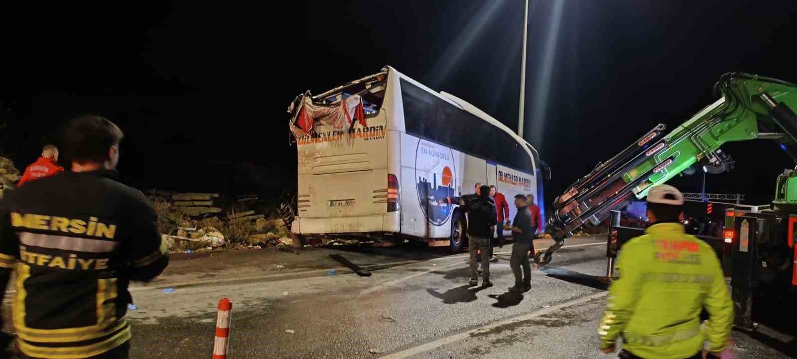 Mersin’de yolcu otobüsü devrildi: 9 ölü, 28 yaralı