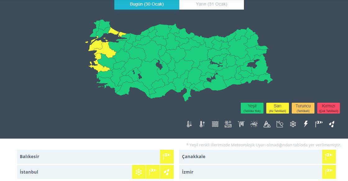 Meteoroloji'den İstanbul dahil 4 il için 'sarı' uyarı!