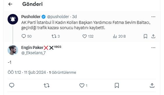 AK Parti İstanbul Kadın Kolları Başkan Yardımcısı Fatma Sevim Baltacı hayatını kaybetti